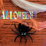 Шар (32''/81 см) Фигура, Паук (надув воздухом), Черный, 1 шт. в уп., 23499P