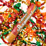 Пневмохлопушка (12/30 см), С Днем Рождения (мажестик дрим), Серпантин фольга, Ассорти, Металлик, 1 ш, 823160