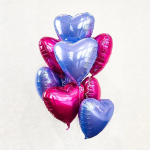 Шар (19''/48 см) Сердце, Фуксия, 1 шт., 759066