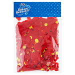 Конфетти купаж, Круг, фольга и тишью, Красно-золотой микс, Металлик, 1 см, 50 г., 6015313