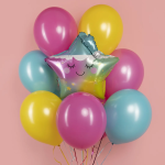 Шар (24''/61 см) Звезда, Звездочка в колпачке, 1 шт., 24592