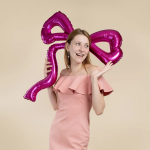 Шар (36''/91 см) Фигура, Изящный Бант (надув воздухом), Фуше, 1 шт., 27031