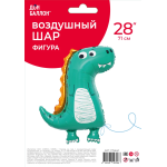 Шар (28''/71 см) Фигура, Динозаврик, Зеленый, 1 шт. в уп., 17564P