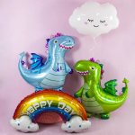 Шар (36''/91 см) Фигура, Дракон, Голубой, 1 шт., 901838A