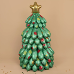 Шар (51''/130 см) Фигура 3D, Новогодняя елка, Светло-зеленый, Сатин, 1 шт. в уп., 25018