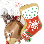 Шар (23''/58 см) Фигура, Новогоднее печенье, Носок для подарков, 1 шт., 35194