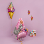 Шар с клапаном (13''/33 см) Мини-фигура, Искрящееся мороженое, Градиент, 1 шт., 15486