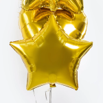 Шар (24''/61 см) Звезда, Золото, Металлик, 1 шт., 27220
