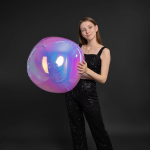 Шар 3D (32''/81 см) Сфера, Сиреневый, Хамелеон, 1 шт. в уп., 24946