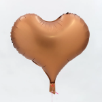 Шар (24''/61 см) Сердце, Люкс, Розовое Золото, Сатин, 1 шт. в уп., 26466