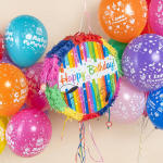 Пиньята складная, Круг, Happy Birthday (яркие полоски), 42*42*9 см, 1 шт. в упак. , 6012315-BX
