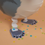 Шар 3D (25''/64 см) Ходячая Фигура, Коала, 1 шт., 26024