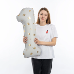 Шар (34''/86 см) Цифра, 1 Золотые короны, Белый, 1 шт. в уп., 131271