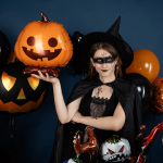 Шар 3D (22''/56 см) Фигура на подставке, Тыква на Хэллоуин, Оранжевый, 1 шт. в уп., 24380