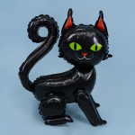 Шар (24''/61 см) Фигура 3D, Котенок, Черный, 1 шт. в уп., 24611