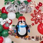 Шар (28''/71 см) Фигура, Пингвин в шапочке, 1 шт. в уп., 26851