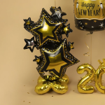 Шар 3D (42''/107 см) Фигура на подставке, Звезды Люкс, 1 шт. в уп., 23573