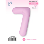 Шар (40''/102 см) Цифра, 7 Slim, Светло-розовый, Матовый, 1 шт. в уп., C901917MRS