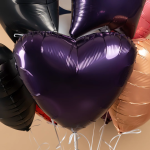 Шар (19''/48 см) Сердце, Темно-фиолетовый, 1 шт., 226269