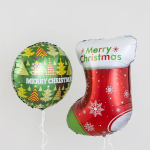 Шар (24''/61 см) Фигура, Новогодний носок для подарков, Красный, 1 шт., 190908