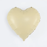 Шар (18''/46 см) Сердце, Ванильный, Сатин, 1 шт., 27183