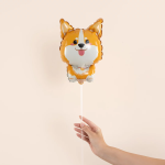 Шар с клапаном (15''/38 см) Мини-фигура, Корги, 5 шт. в уп., 26650