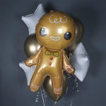 Шар (39''/99 см) Фигура, Пряничный человечек, 1 шт., 901871