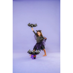 Шар (14''/36 см) Мини-фигура, Летучая мышь, Серебряные звездочки, 1 шт., G72171