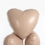 Шар (19''/48 см) Сердце, Мистик, Кремовый, Сатин, 1 шт., 221073