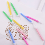 Свечи Светлый микс, Ассорти, Макарунс, 0,4*7 см, 6 шт. с держат., 802927