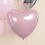 Шар (22''/56 см) Сердце, Розовый, Пастель, 1 шт. в уп., 22022PP-P
