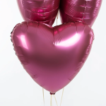 Шар (19''/48 см) Сердце, Мистик, Гранат, Сатин, 1 шт., 758243