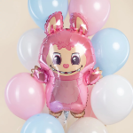 Шар (26''/66 см) Фигура, Плюшевый эльф, Розовый, 1 шт., 2507-APKCV