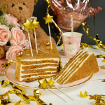 Свечи Звезда, на шпажке, Золото, Металлик, 3*3 + 12 см, 5 шт. с держат., 802951G