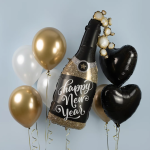 Шар (39''/99 см) Фигура, Бутылка Шампанское, Новогодние пузырьки, 1 шт., 25319