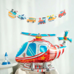 Шар (33''/84 см) Фигура 3D, Вертолет, Красный, 1 шт. в уп., 26026