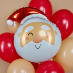 Шар (29''/74 см) Фигура, Голова, Добрый Дед Мороз, 1 шт., 901898