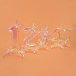 Шар (32''/81 см) Цифра на подставке, 4 Корона, Хамелеон, Хамелеон, 1 шт. в уп., 24034