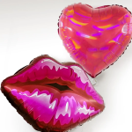 Шар (30''/76 см) Фигура, Губы, Красный, 1 шт. в уп., 15370P