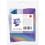 Шар с клапаном (17''/43 см) Мини-фигура, Голова, Нежный Единорог, Сиреневый, 5 шт. в уп. (цв.этик.), 17237S5