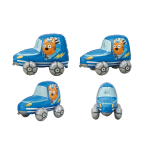 Шар (29''/74 см) Фигура 3D, Три Кота, Коржик в машинке, 1 шт. в уп., 401138