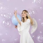 Шар (10''/25 см) Мини-сфера, Deco Bubble (черная упаковка), Прозрачный, Кристалл, 10 шт. в уп., 5503101