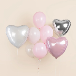 Шар (22''/56 см) Сердце, Белый, 1 шт. в уп., 22018WH-P