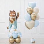 Шар (41''/104 см) Фигура, Мишка со звездочкой, 1 шт., 23933