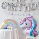 Шар (45''/114 см) Фигура, Голова, Звездный Единорог, 1 шт., R579