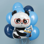 Шар (35''/89 см) Фигура, Панда с книжкой, 1 шт., 24579