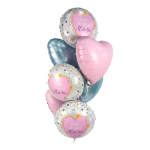 Шар (19''/48 см) Сердце, Нежно-голубой, 1 шт., 758076