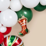 Шар с клапаном (14''/36 см) Мини-фигура, Новогодний носок для подарков, 1 шт., 27155