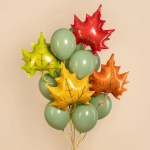 Шар (28''/71 см) Фигура, Кленовый лист, Красный, 1 шт., 26751