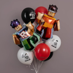 Шар (34''/86 см) Фигура, Блоки, Мальчики Герои, 1 шт. в уп., 26415P